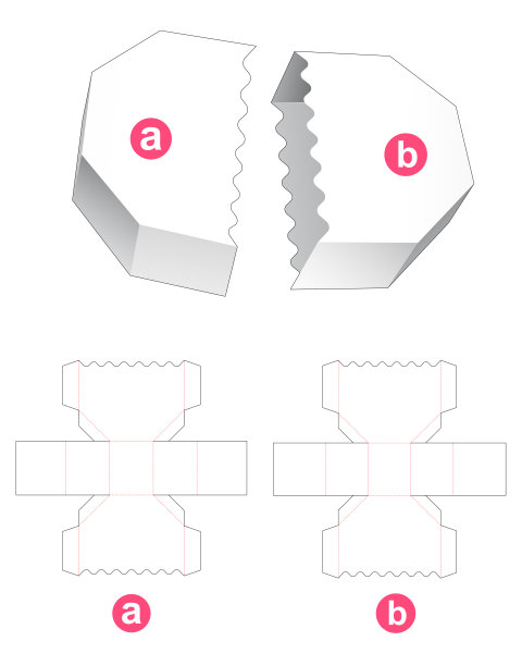 包装盒模切模板图片下载
