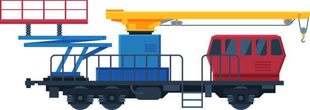 用于起重的货运列车铁路起重机机构图片下载