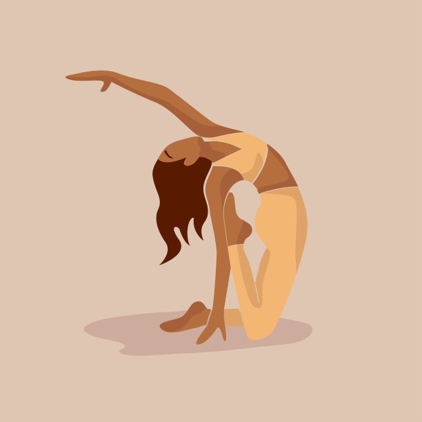 女孩在做，锻炼。女性健身、有氧运动。矢量插图。图片下载