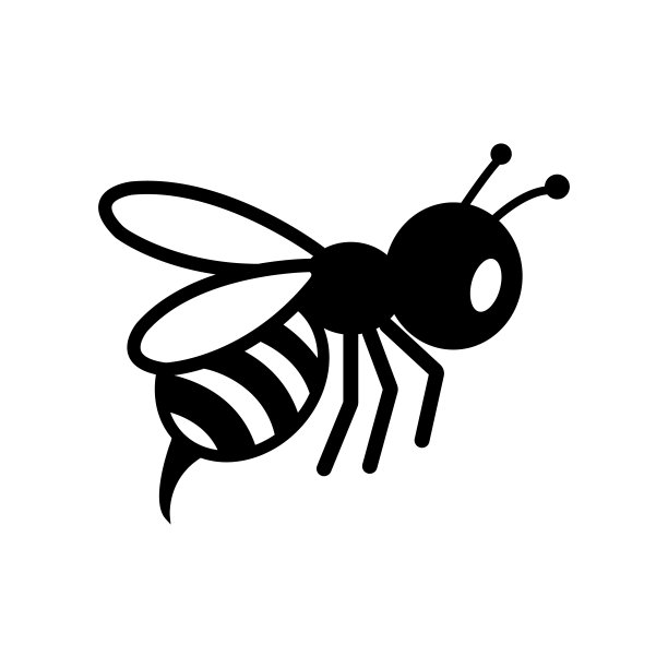 蜂蜜和蜜蜂图标上的白色背景。图片下载