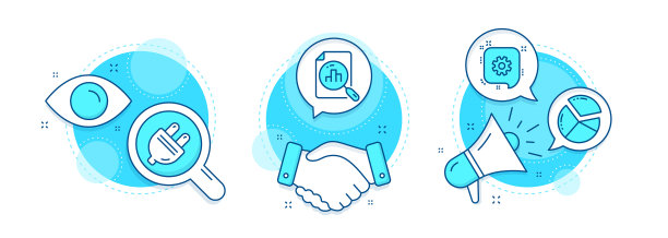 齿轮饼图和分析图图标集图片下载