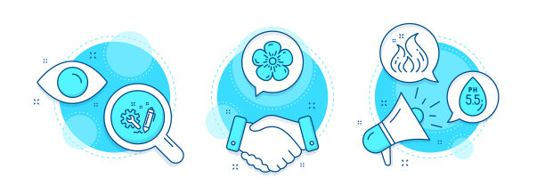 Ph值中性的天然亚麻和火能量图标图片下载