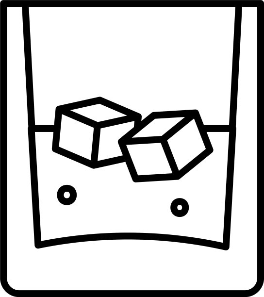 威士忌玻璃图标线条风格图片下载