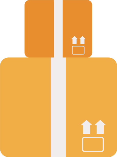 纸箱投递服务平面风格图标图片下载