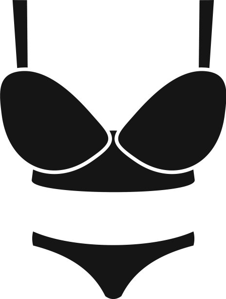 女性泳衣图标简约风格图片下载