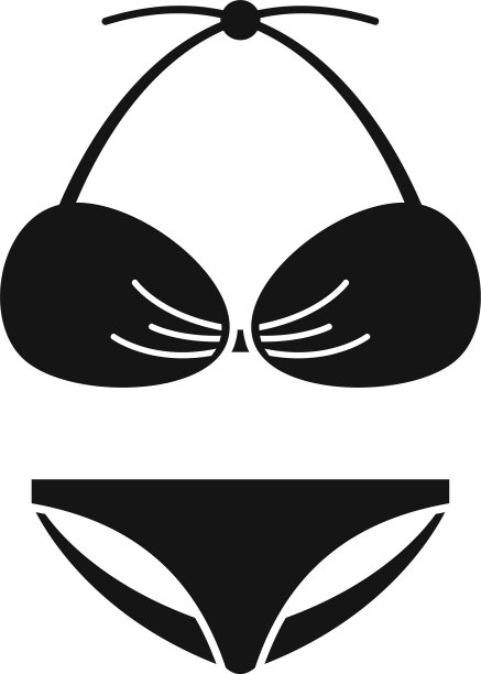 时尚泳衣图标简约风格图片下载