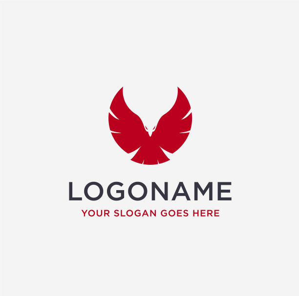 抽象负空间飞鹰标志图标图片下载