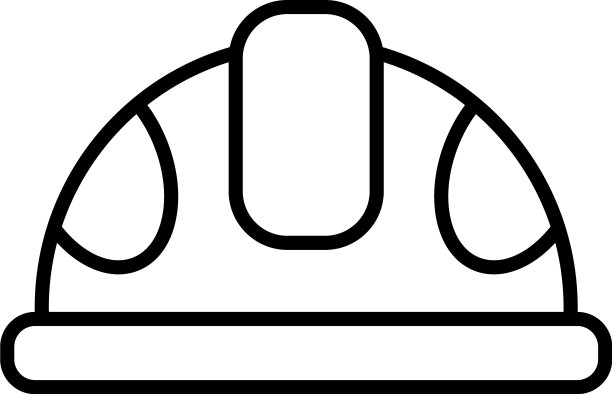 头盔施工线条造型图标图片下载