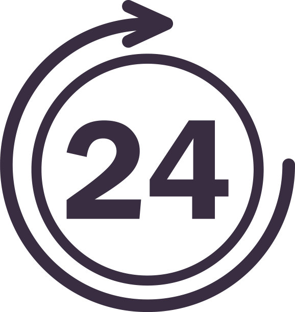 24小时箭头线条样式图标设计图片下载