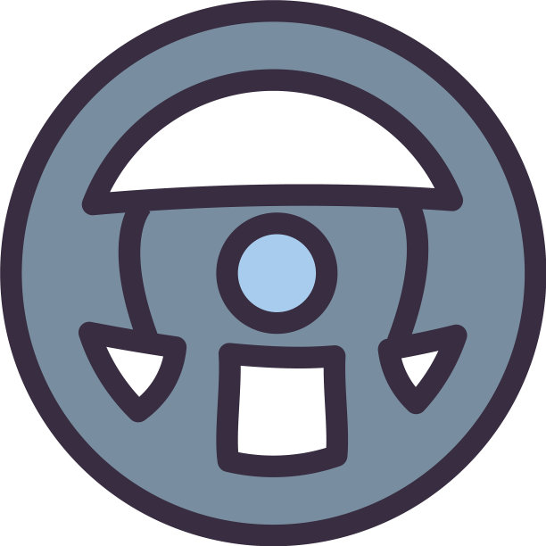 汽车舵线和填充样式图标设计图片下载