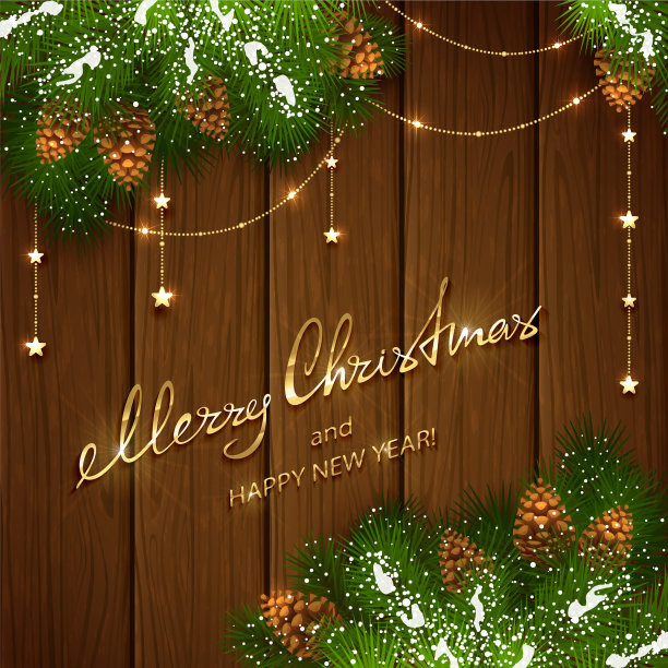 棕色的装饰上有金色的星星图片下载