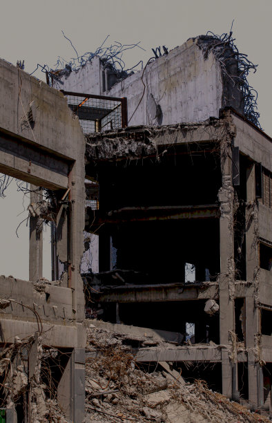 被拆毁的被遗弃的建筑物图片下载