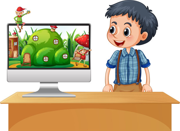 电脑屏幕上的小精灵图片下载