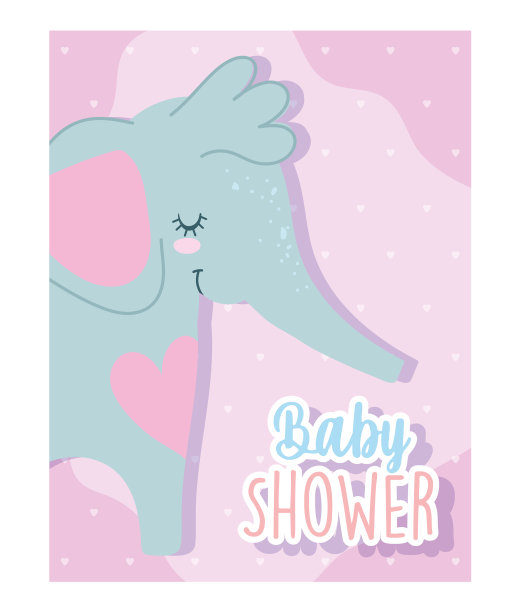 沐浴可爱的大象用爱心爱护动物图片下载