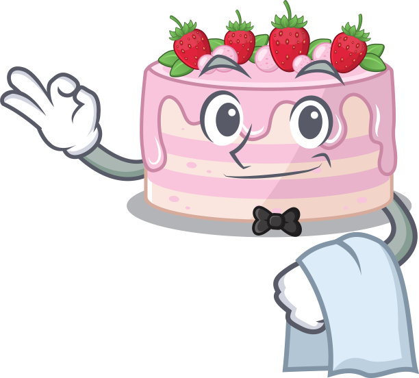 甜草莓蛋糕的特点是工作图片下载