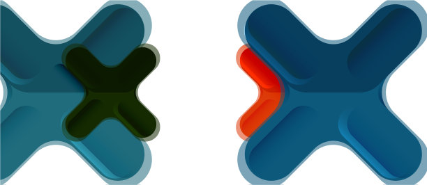 光滑的多色塑料风格交叉图片下载