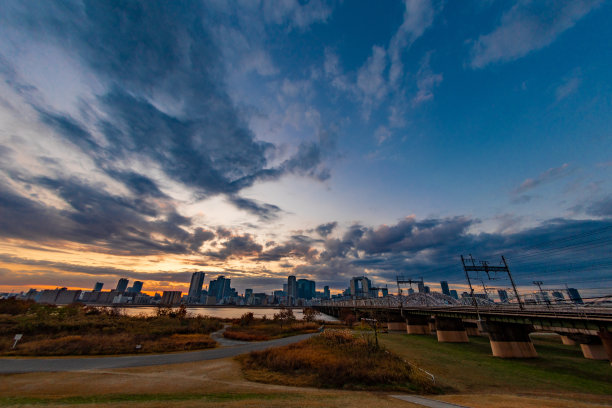 淀川河边的黎明图片下载
