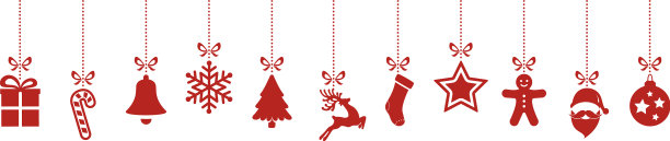 圣诞装饰品挂红孤立图片下载