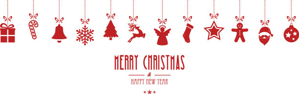 圣诞装饰品挂红孤立图片下载