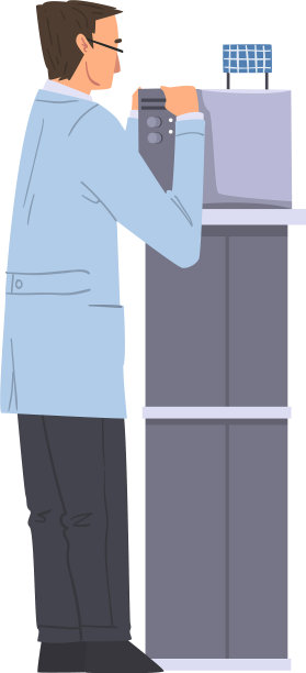 实验室里的科学家或工程师穿白大褂的人图片下载