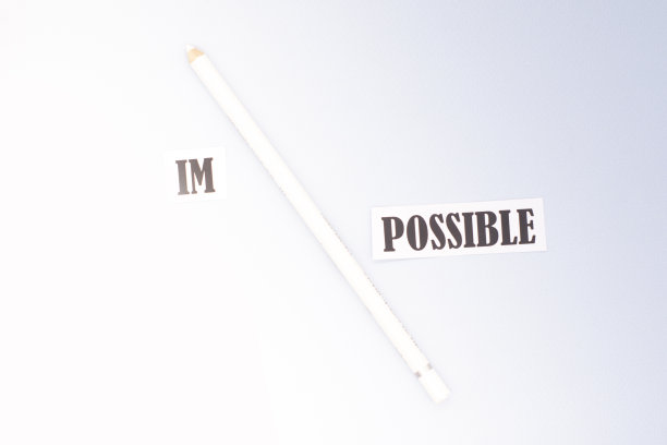 从不可能到可能的单词字母。激励激励的商业报价概念图片下载