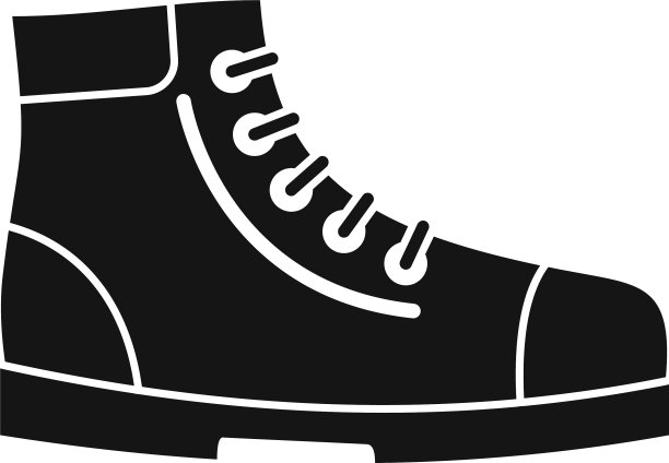 徒步靴的图标风格简单图片下载