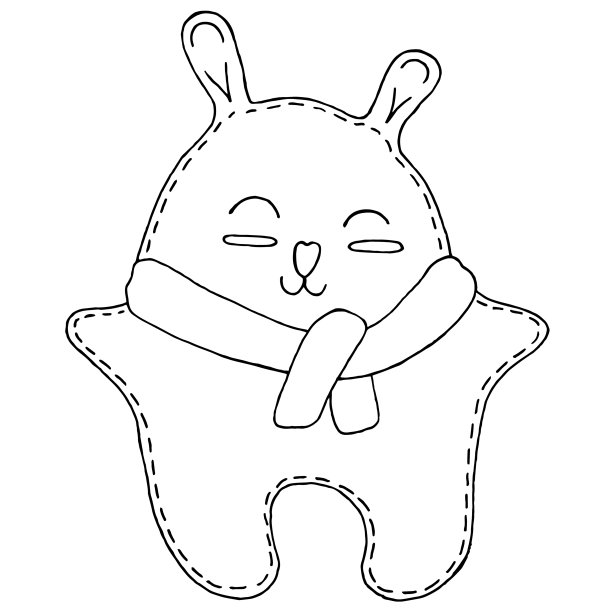 可爱的卡哇伊熊在围巾儿童玩具图片下载