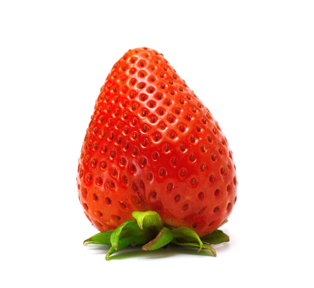 红草莓，孤立在白色背景上。图片下载
