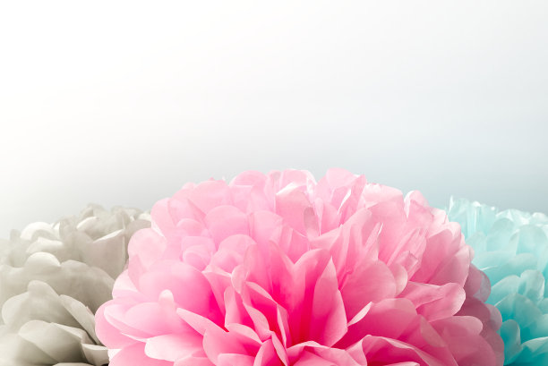 大的彩色纸花与复制空间图片下载