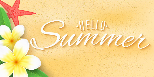 夏日你好网旗热带鸡蛋花图片下载