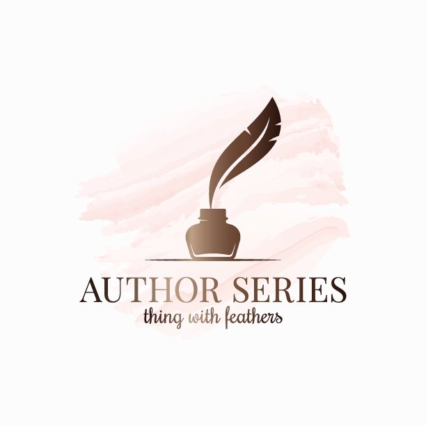 羽毛和墨水水彩在白色的背景图片下载