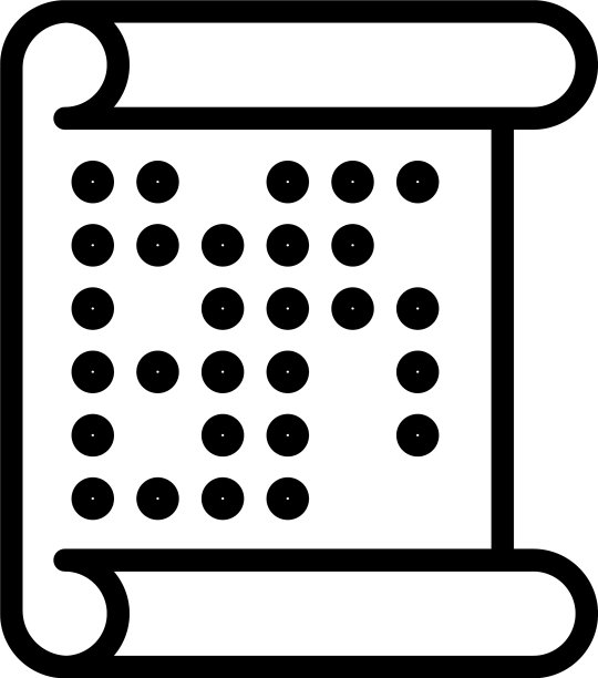 盲文纸文字图标轮廓样式图片下载