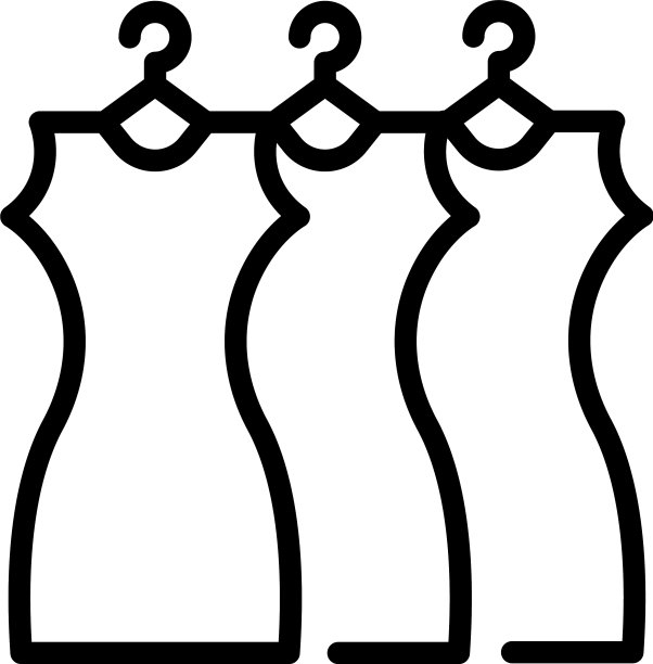 礼服从更衣室图标轮廓风格图片下载