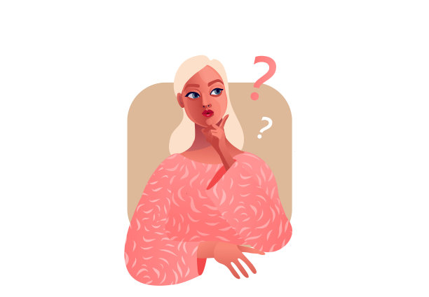 想着女孩漂亮的脸蛋上的疑惑和问题图片下载