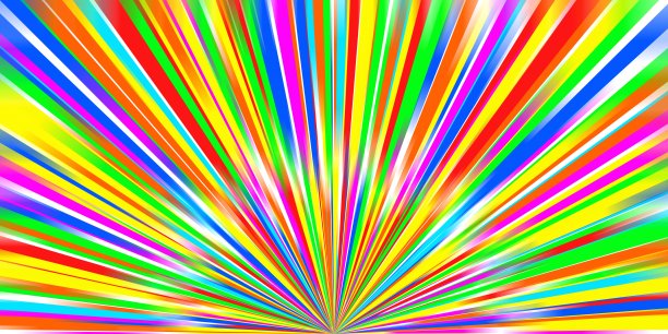 摘要节日五彩缤纷的彩虹光芒四射，背景纹理条幅图片下载