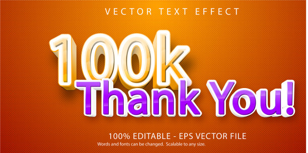 谢谢你的100k文本可编辑的文本效果图片下载