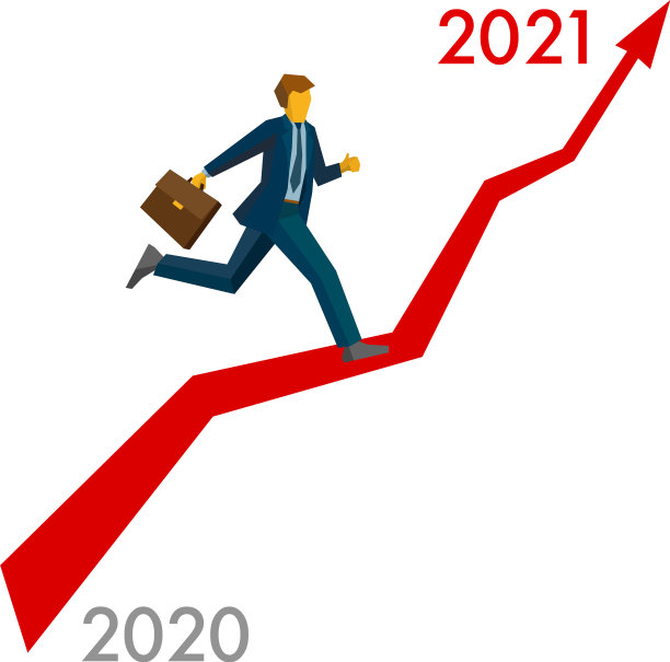 商人跑步成长图从2020年到图片下载