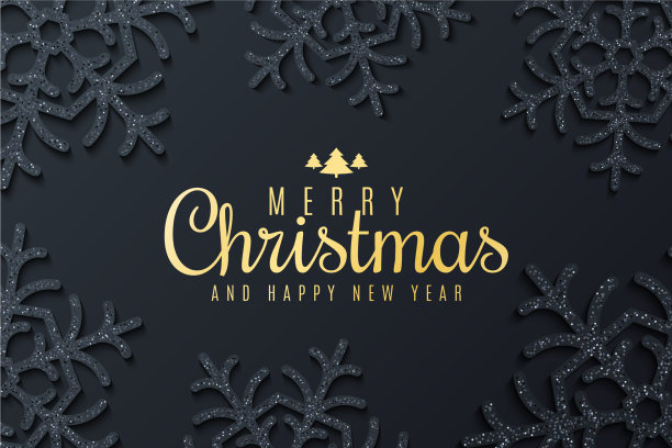 圣诞特卖旗雪花金色闪闪发光图片下载