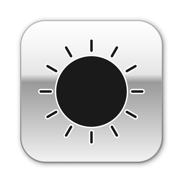 黑色太阳图标孤立在白色背景图片下载