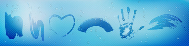 玻璃或镜子上有擦拭污渍图片下载