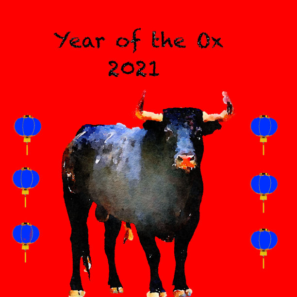 中国农历新年2021年牛年图片下载