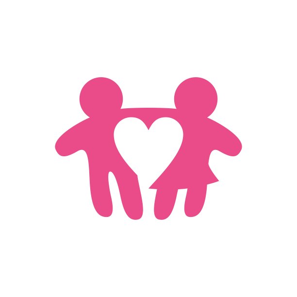 情人节男人女人男孩女孩爱矢量图标插画图片下载