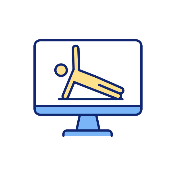 在线私人教练RGB颜色图标图片下载