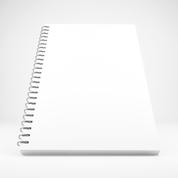 空白白色笔记本的3d插图图片下载