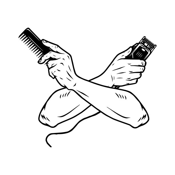 理发店复古的单色概念图片下载