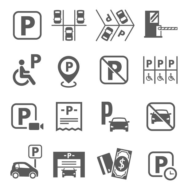 停车区域罚款，禁止标志线和图片下载