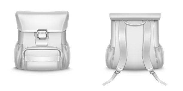 白色背包，上学或旅行背包图片下载