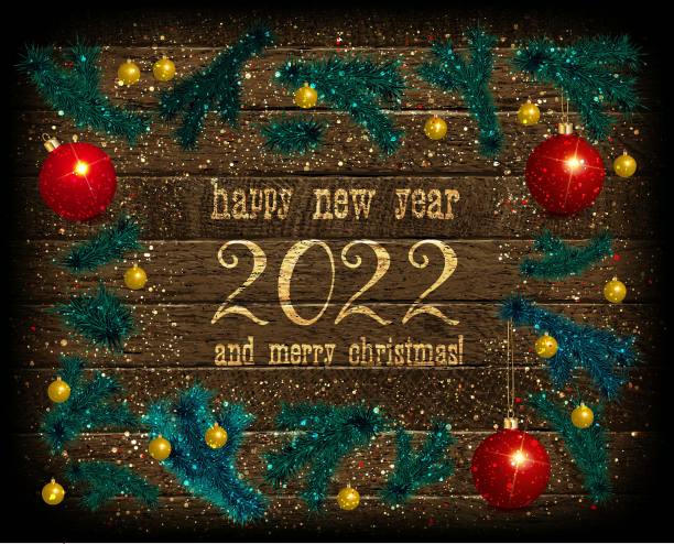 圣诞旗帜在古老的木制背景图片下载