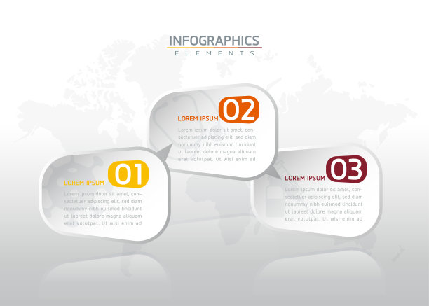 用于信息图表的矢量元素：演示文稿、图表、步骤、流程、选项编号工作流程模板设计，编号3图片下载