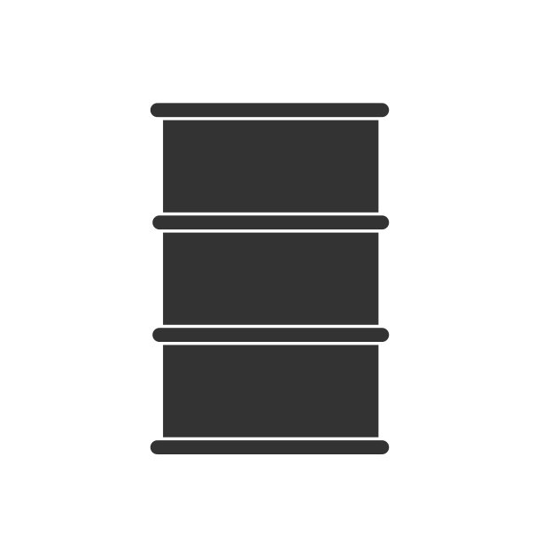 桶图标。油桶容器黑色标志。图片下载